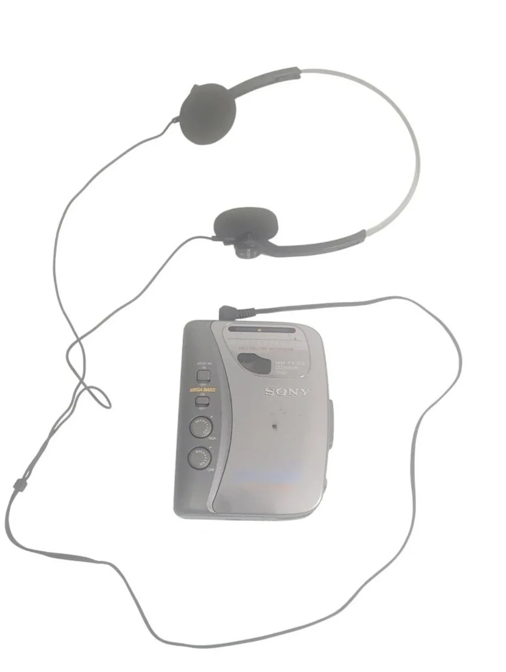 Sony Walkman WM-FX355 Cassette Player AM/FM Mega Bass Dolby TRH-1 Headphones
